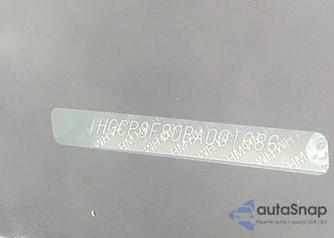 2011 Honda Accord 3.5 Ex-L z USA, uszkodzony, nr VIN 1HGCP3F80BA001686